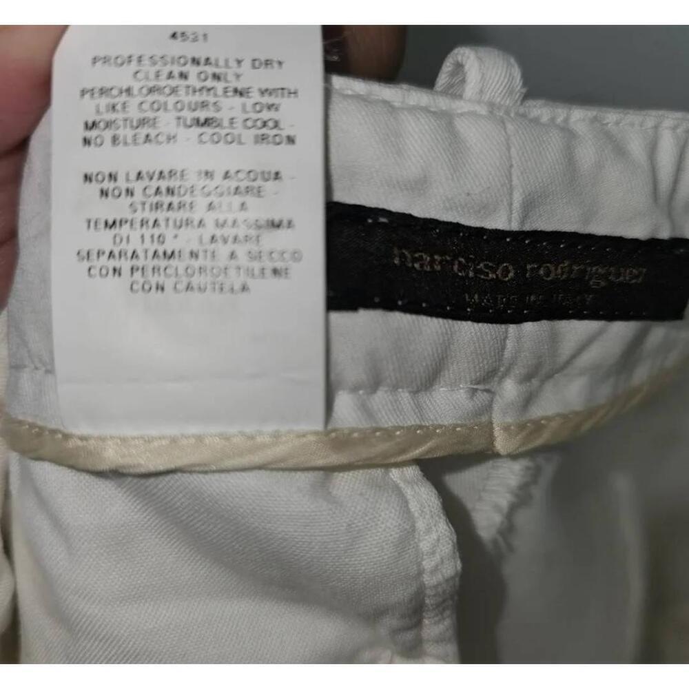 Narciso Rodriguez White High Waisted Pants Pleated Women's Size 2 - Picture 5 of 9